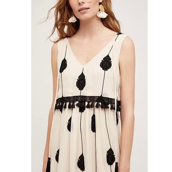 Anthropologie Embroidered Medallion Maxi Dress Sz 0 Retail $268 NWT - Picture 8 of 8